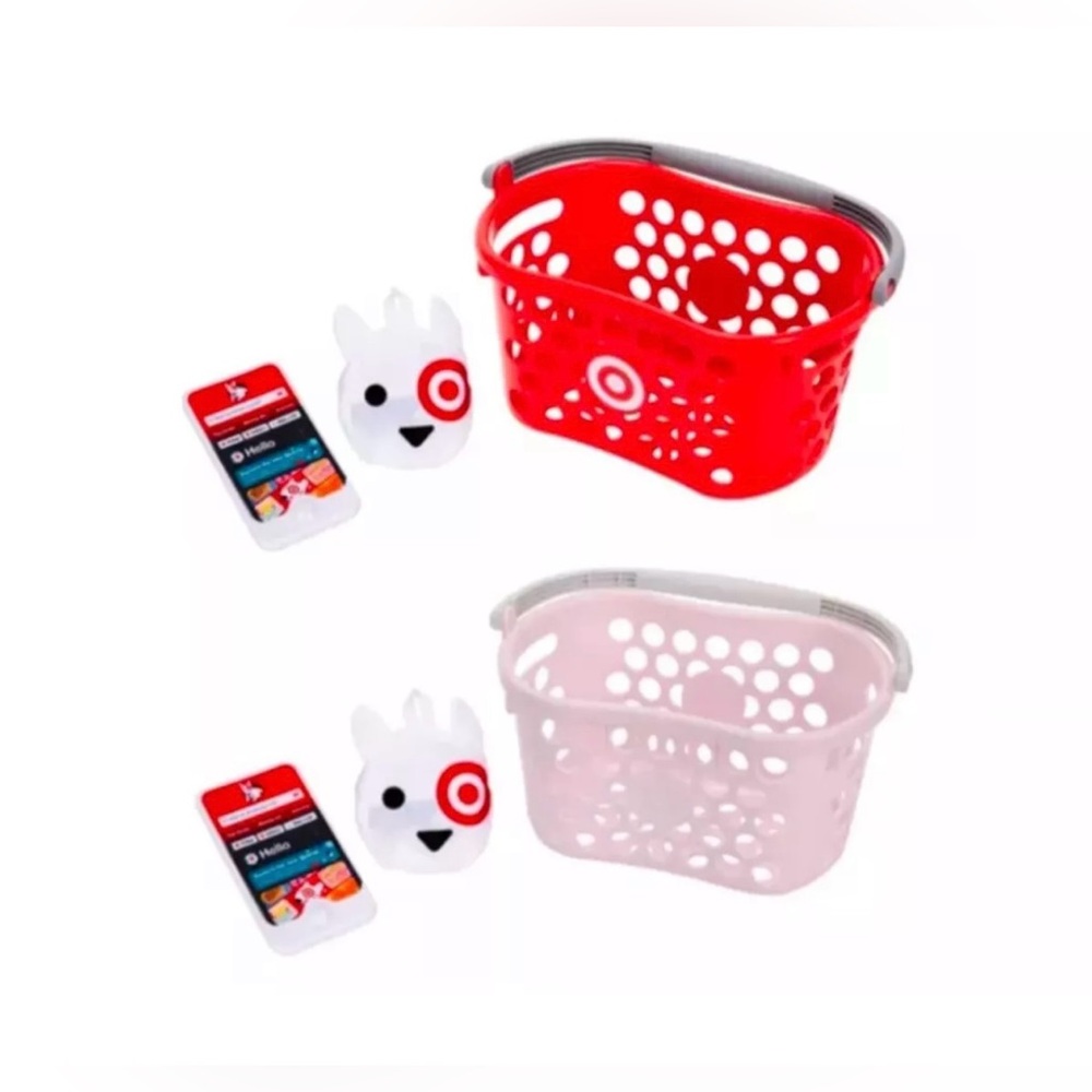 Target Toy Shopping Basket Bullseye Pink & Red SET LIMITED EDITION *PRESALE*